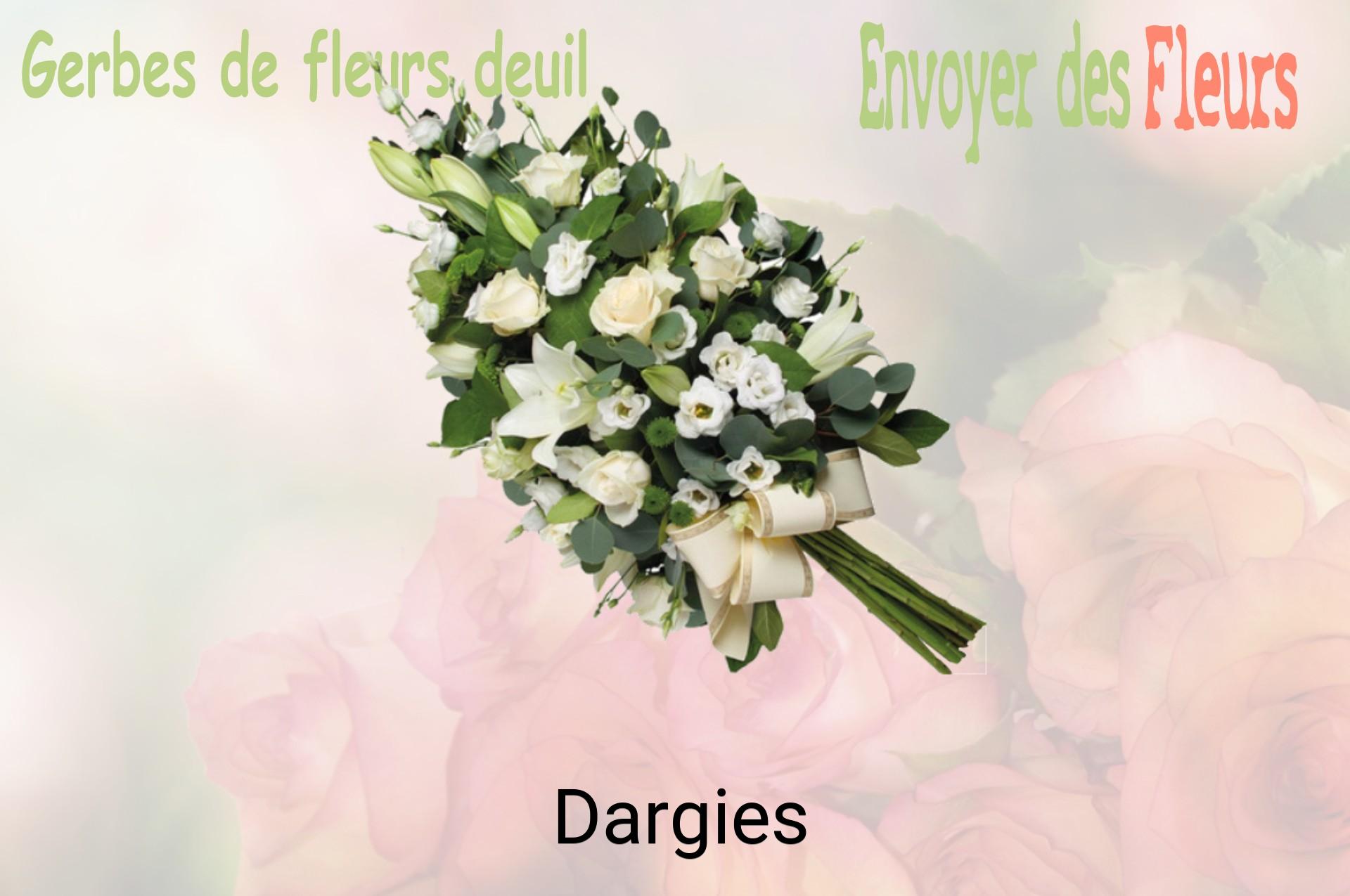 Gerbe de fleurs de deuil livrée à Dargies